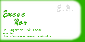 emese mor business card